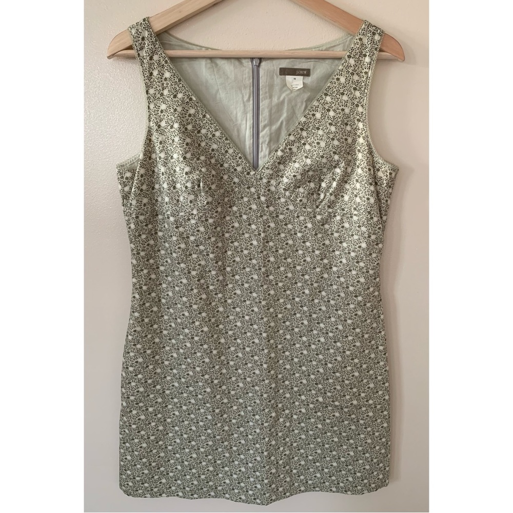 J. Crew • 10 • V Neck Mini Dress Sleeveless Micro Floral Print